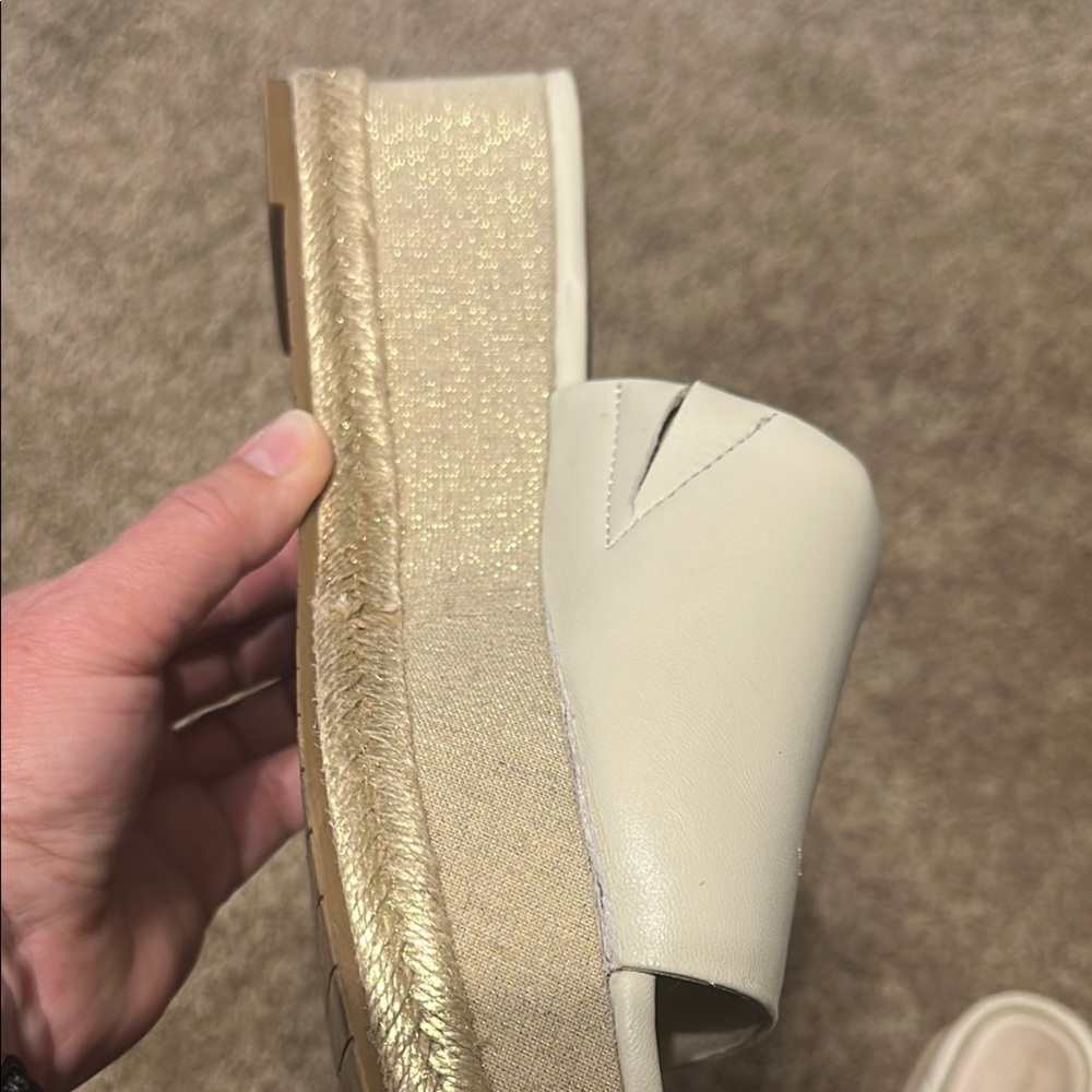 Cream Slide Sandals - Picture 5 of 7